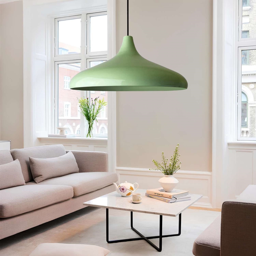 Pendel med ledning VULCANO 1xE27/40W/230V grøn