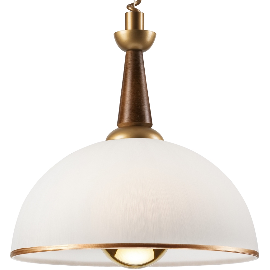 Pendel med nedtræk CHIARA 1xE27/60W/230V brun/bøg