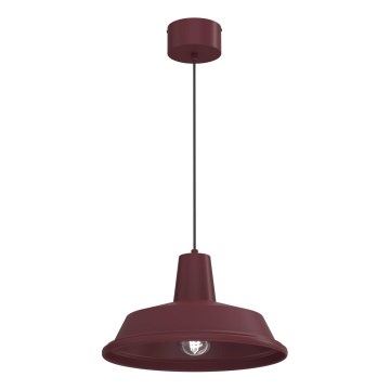 Pendel med stålwire CLASS 1xE27/15W/230V bordeaux