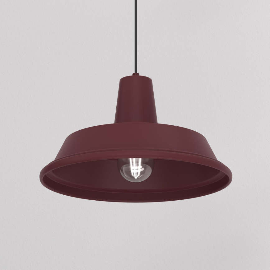 Pendel med stålwire CLASS 1xE27/15W/230V bordeaux