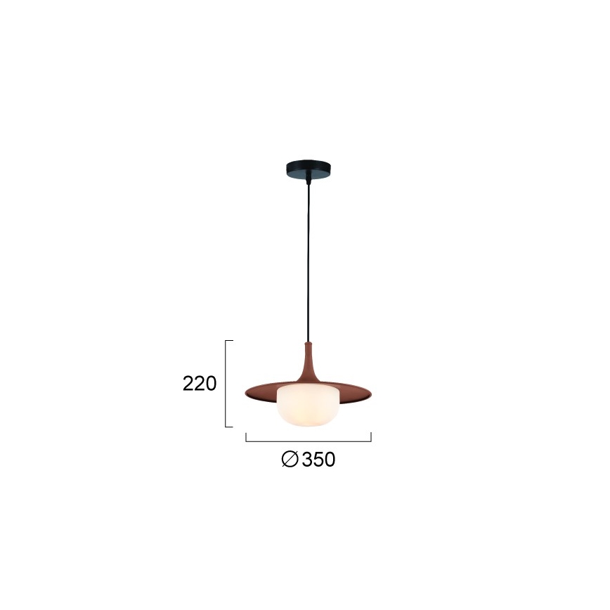 Pendel med wire FRED 1xG9/10W/230V brun