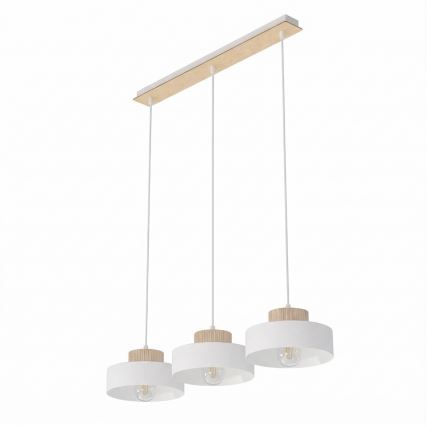 Pendel med wire KIVI 3xE27/15W/230V hvid