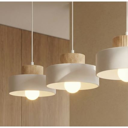 Pendel med wire KIVI 3xE27/15W/230V hvid