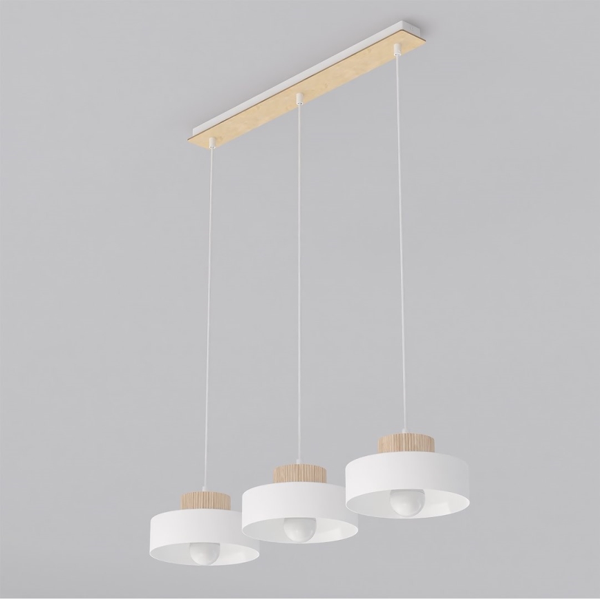 Pendel med wire KIVI 3xE27/15W/230V hvid