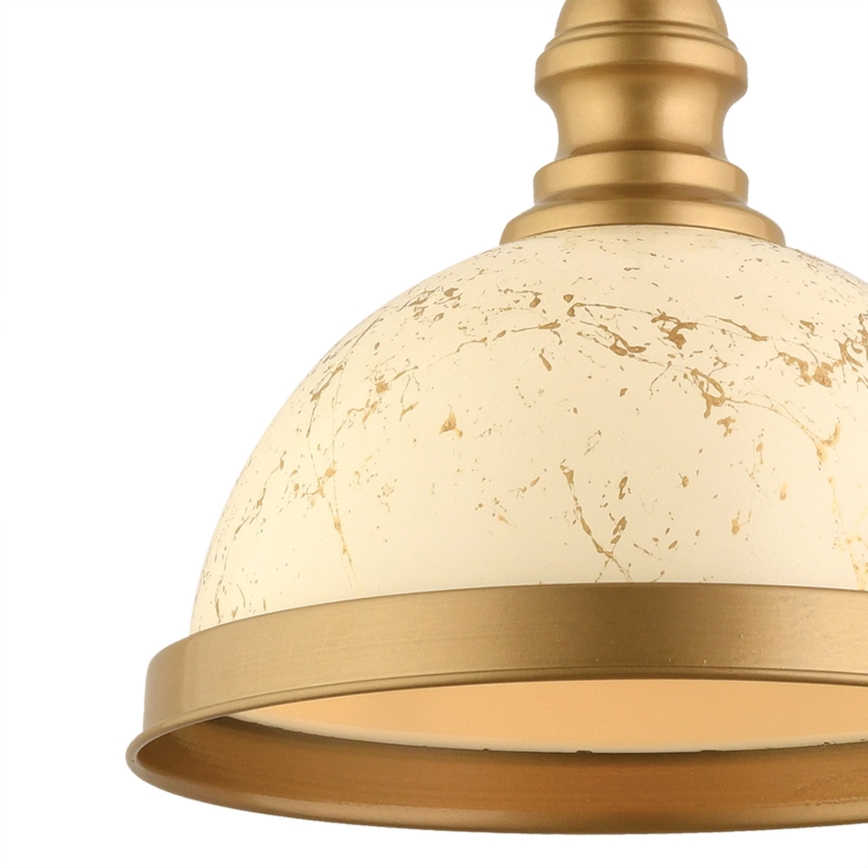 Pendel med wire MONZA 1xE27/40W/230V Ø 29 cm creme/bronze