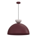 Pendel med wire NEVIS 1xE27/15W/230V Ø 50 cm bordeaux