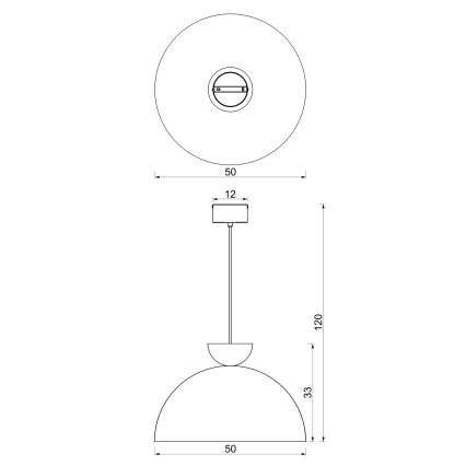 Pendel med wire NEVIS 1xE27/15W/230V Ø 50 cm bordeaux