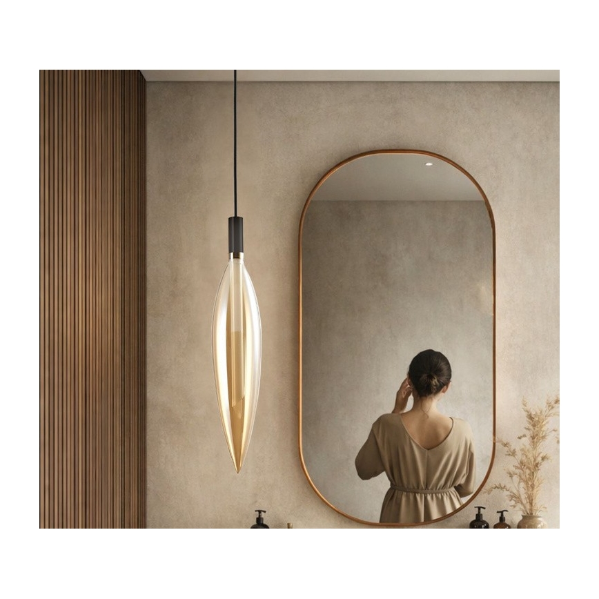 Pendel med wire NORDIC 1xG9/5W/230V sort/røget beige