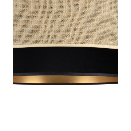 Pendel med wire SARTA 1xE27/60W/230V Ø 45 cm sort/jute