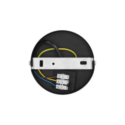 Pendel med wire SARTA 1xE27/60W/230V Ø 45 cm sort/jute