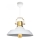 Pendel med wireophæng AYD 1xE27/40W/230V hvid/guld