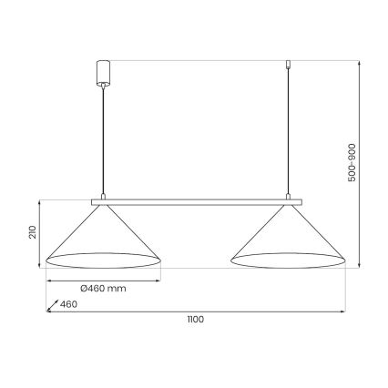 Pendel med wireophæng CAPITAL 2xGX53/15W/230V beige