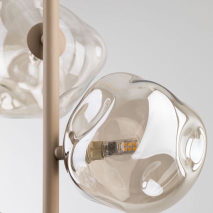 Pendel med wireophæng LAVA 3xG9/8W/230V beige/røgfarvet beige