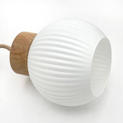 Pendel med wireophæng LOOMIS 3xE27/15W/230V 83 cm beige/eg