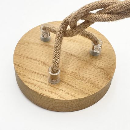 Pendel med wireophæng LOOMIS 3xE27/15W/230V 83 cm beige/eg