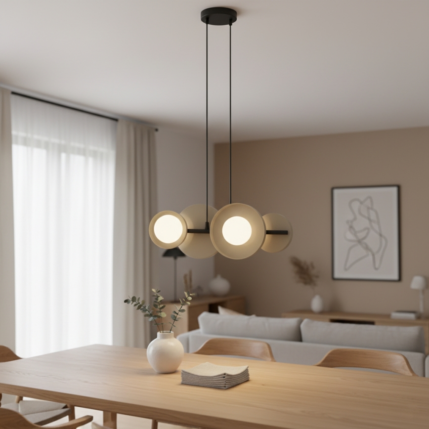 Pendel med wireophæng MODEL 4xG9/8W/230V beige