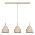 Pendel med wireophæng NOAK CLASSIC 3xE27/15W/230V beige