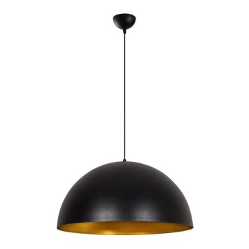 Pendel med wireophæng SIVANI 1xE27/40W/230V Ø 60 cm sort/kobber