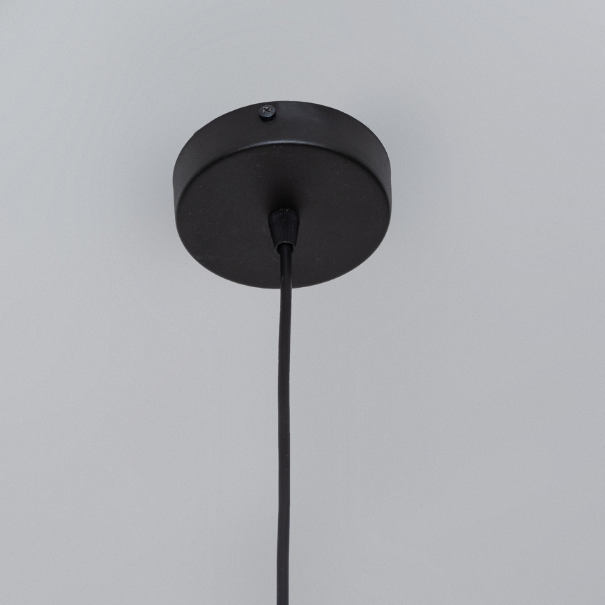 Pendel med wireophæng SOLANO 1xE27/15W/230V sort/højglans krom