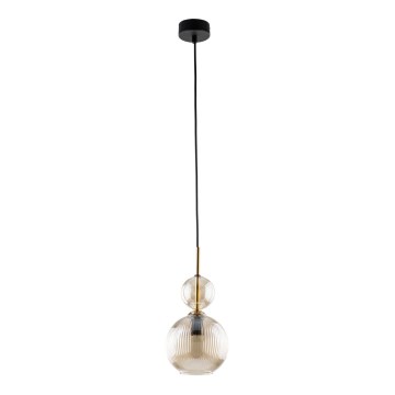 Pendel med wireophæng SOPHIA 1xE14/10W/230V sort/røget beige