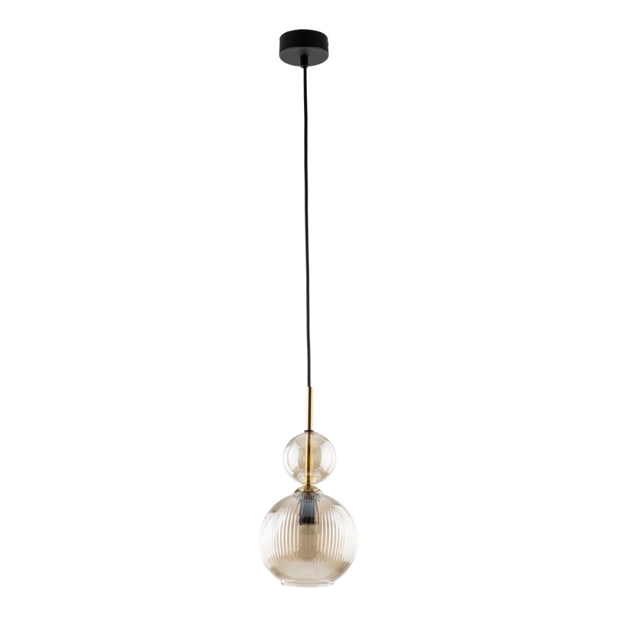 Pendel med wireophæng SOPHIA 1xE14/10W/230V sort/røget beige