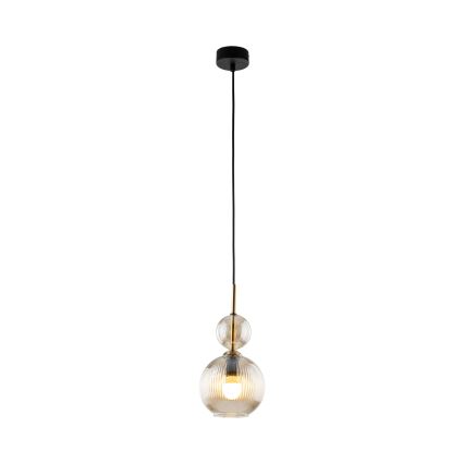 Pendel med wireophæng SOPHIA 1xE14/10W/230V sort/røget beige