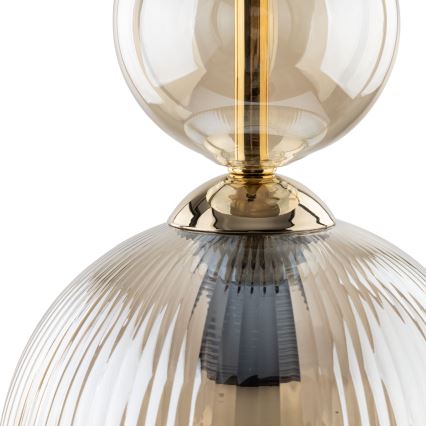 Pendel med wireophæng SOPHIA 1xE14/10W/230V sort/røget beige