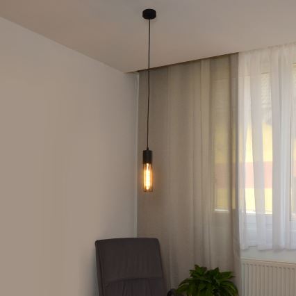 Pendel MELODY 1xE27/15W/230V sort