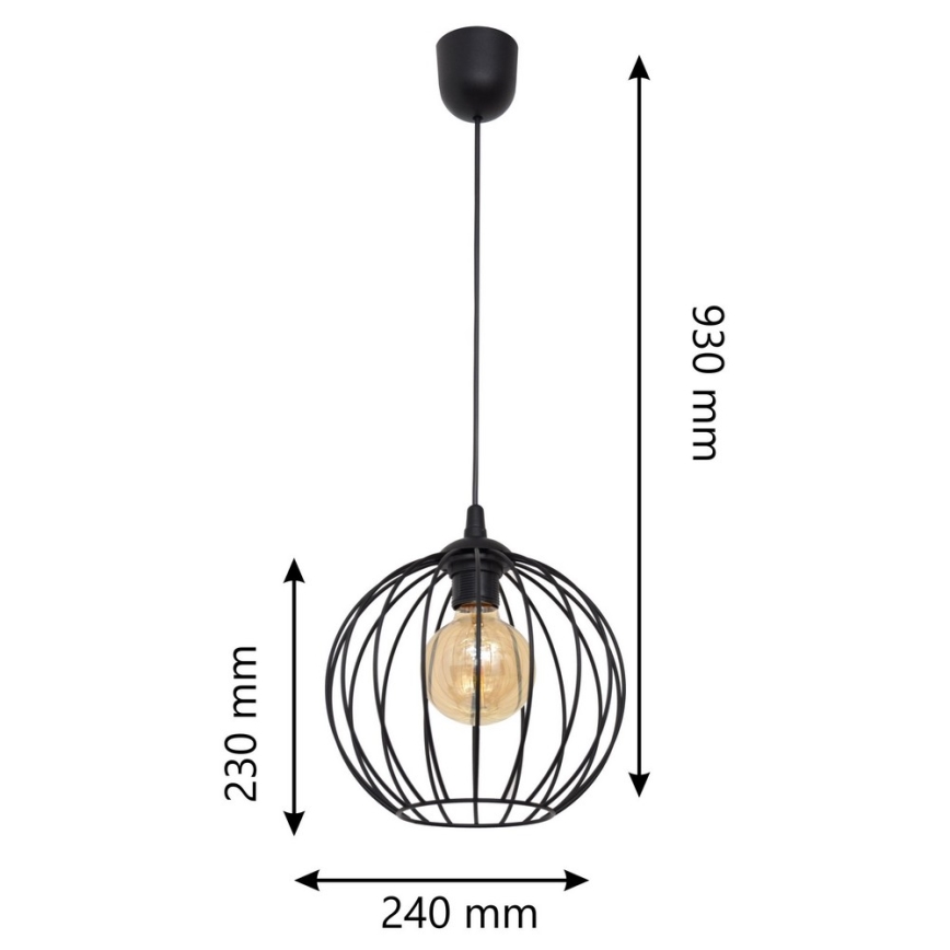 Pendel MERCURE 1xE27/15W/230V