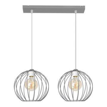 Pendel MERCURE 2xE27/15W/230V grå