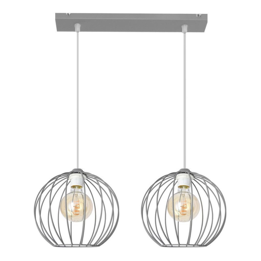 Pendel MERCURE 2xE27/15W/230V grå