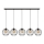 Pendel MERCURE 5xE27/15W/230V sort