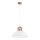 Pendel MIGOT 1xE27/15W/230V beige/skinnende krom