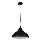 Pendel MIKO 1xE27/60W/230V diameter 32 cm sort