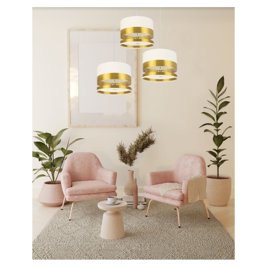 Pendel MILO 3xE27/60W/230V gylden