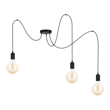 Pendel MIROS 3xE27/60W/230V sort