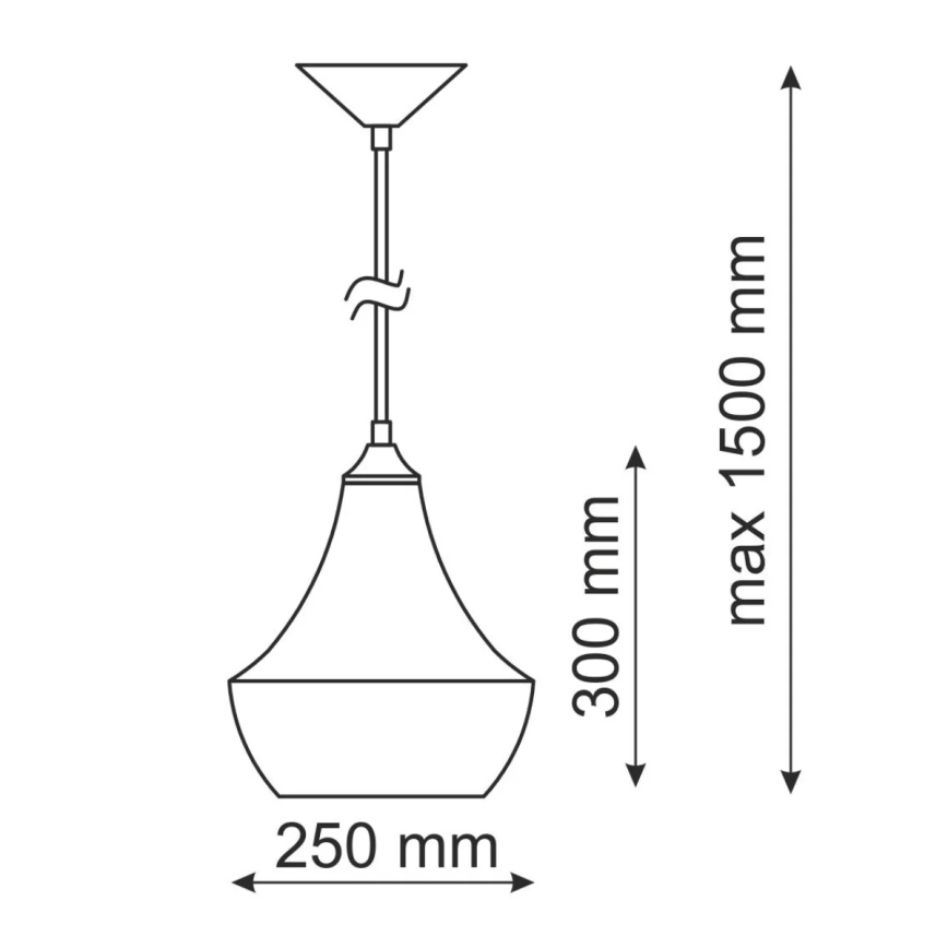 Pendel MODERN E27/60W antik sort