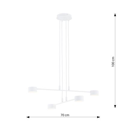 Pendel MODUS 4xGX53/10W/230V hvid