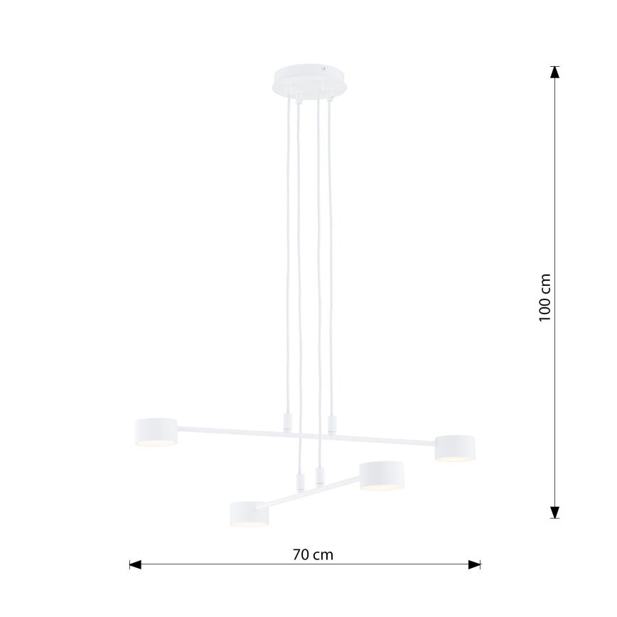 Pendel MODUS 4xGX53/10W/230V hvid