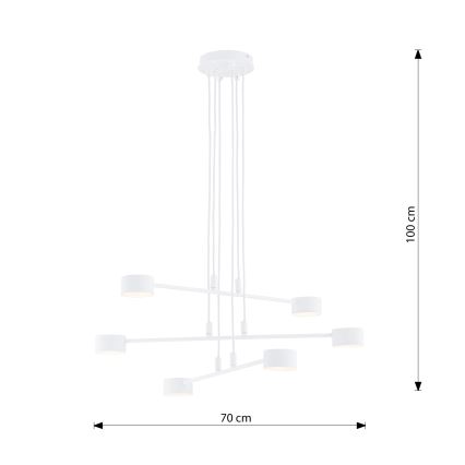 Pendel MODUS 6xGX53/10W/230V hvid