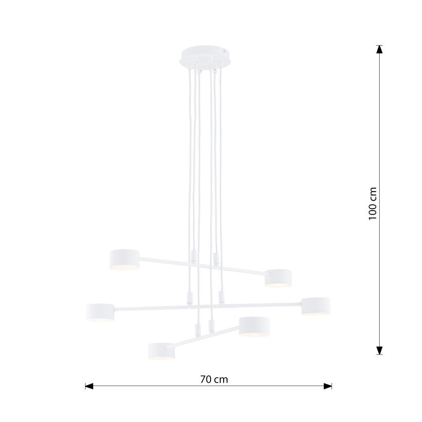 Pendel MODUS 6xGX53/10W/230V hvid