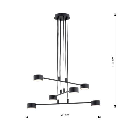 Pendel MODUS 6xGX53/10W/230V sort