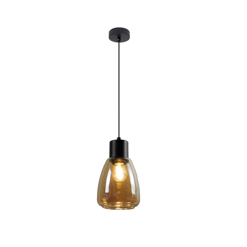 Pendel MOLDO 1xE27/40W/230V sort/røget beige