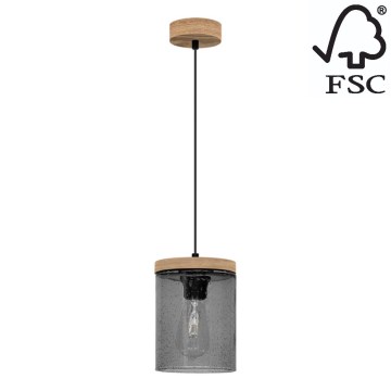 Pendel MONSUN 1xE27/60W/230V fyrretræ - FSC-certificeret