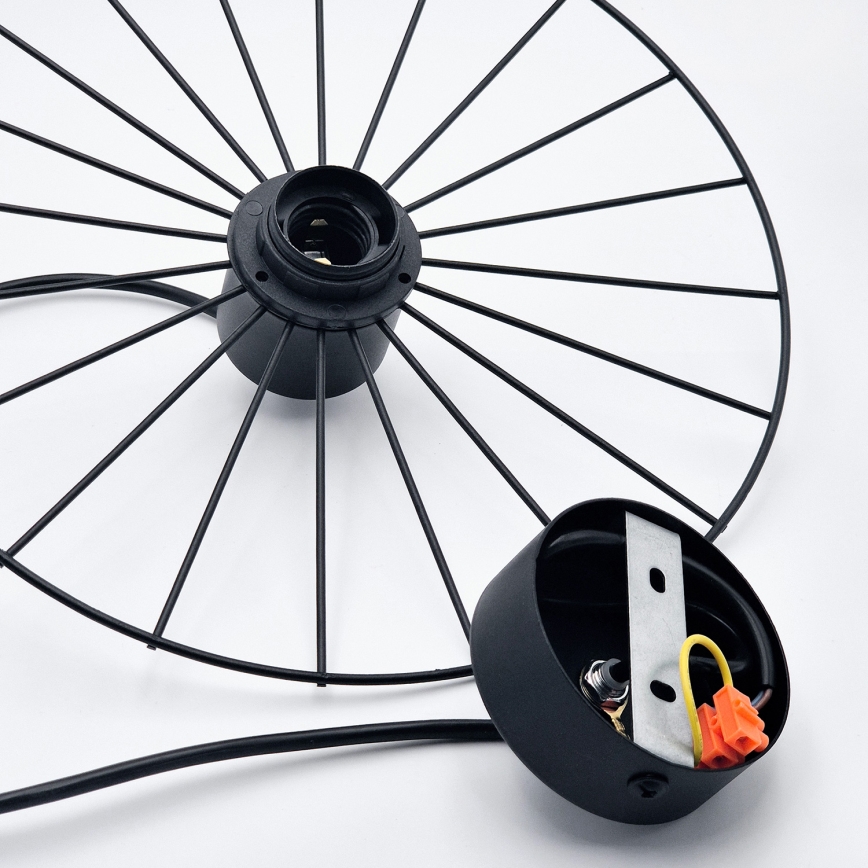 Pendel MONTANA 1xE27/15W/230V diameter 30 cm sort