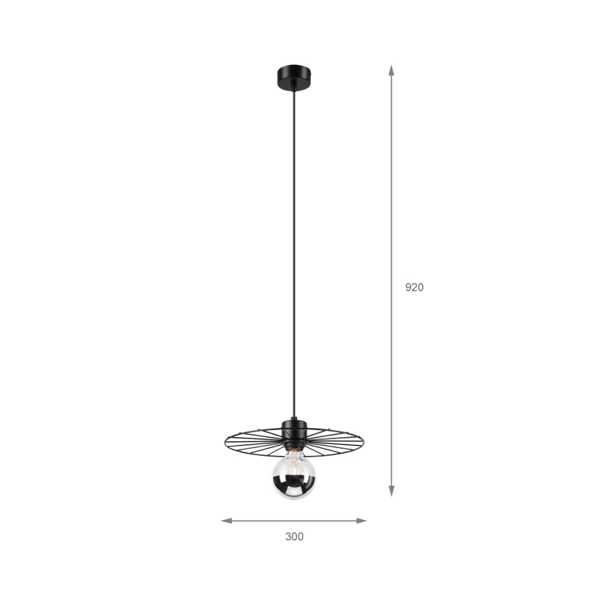Pendel MONTANA 1xE27/15W/230V diameter 30 cm sort