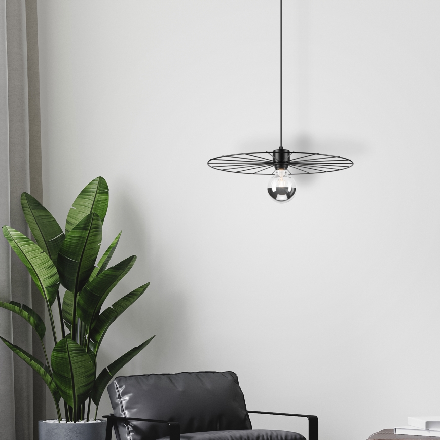 Pendel MONTANA 1xE27/15W/230V diameter 45 cm sort