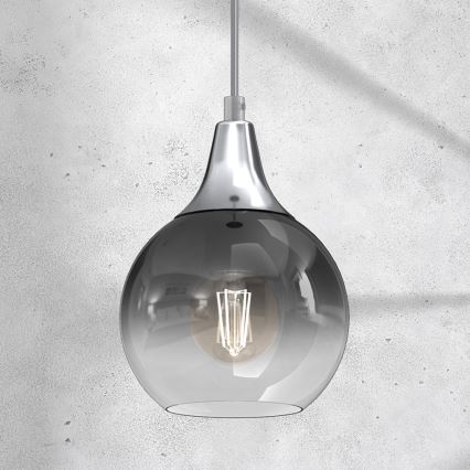 Pendel MONTE 1xE27/60W/230V d. 15 cm mat krom