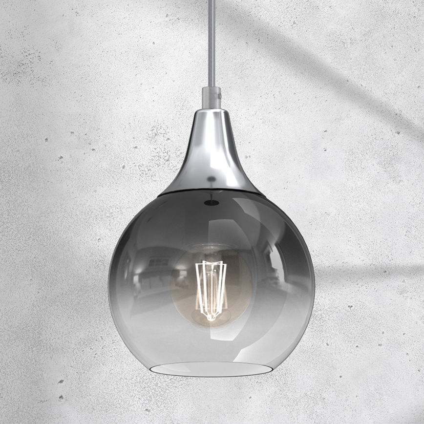 Pendel MONTE 1xE27/60W/230V d. 15 cm mat krom