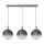 Pendel MONTE 3xE27/60W/230V d. 20 cm mat krom